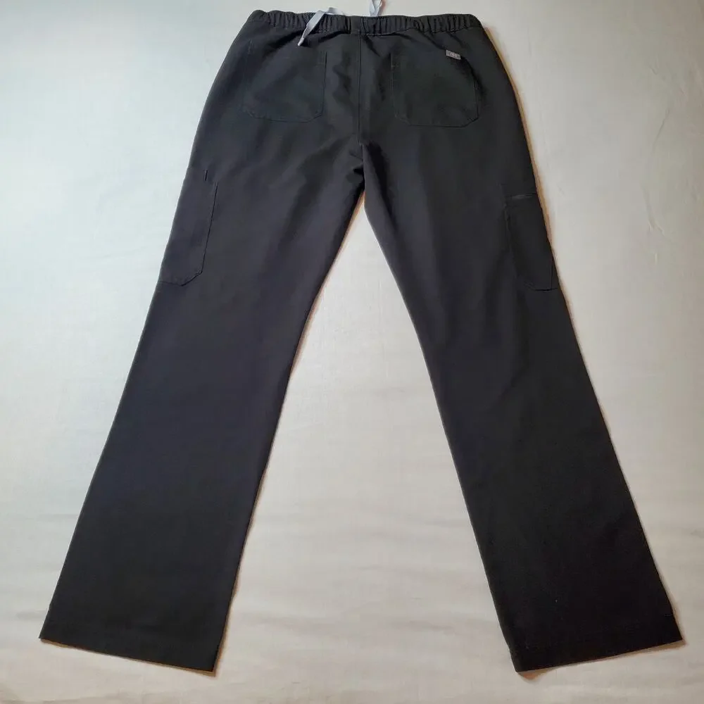 Figs Men's Size L Cairo Straight-Leg Scrub Pant Black TM3001